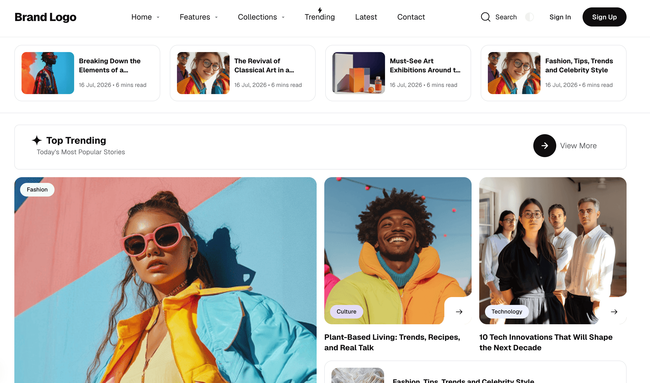 Magazine Blog website template